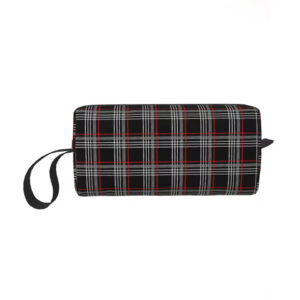 GTI Tartan Makeup Bag Cosmetic Organizer Storage Dopp Kit Toiletry Cosmetic Bag for Women Beauty Travel Pencil Case
